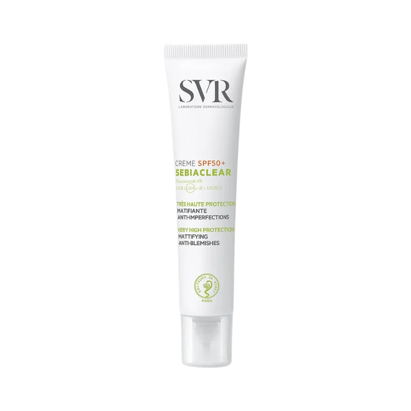 SVR Crema SPF50+ Protector Solar y Cuidado para Pieles Grasas con Acné