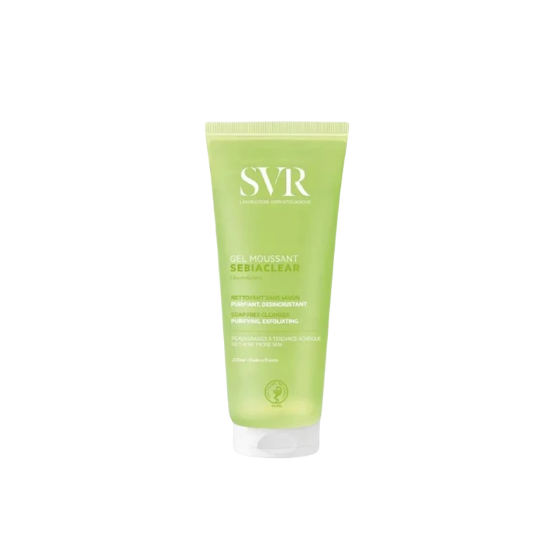 SVR Gel Moussant Limpiador Facial y Corporal para Pieles Grasas con Acné