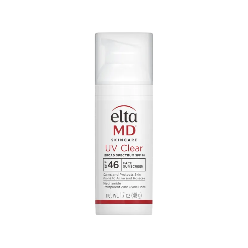 Protector solar EltaMD UV Clear SPF 46 en versión tinted, ideal para unificar el tono sin dejar residuo blanco.