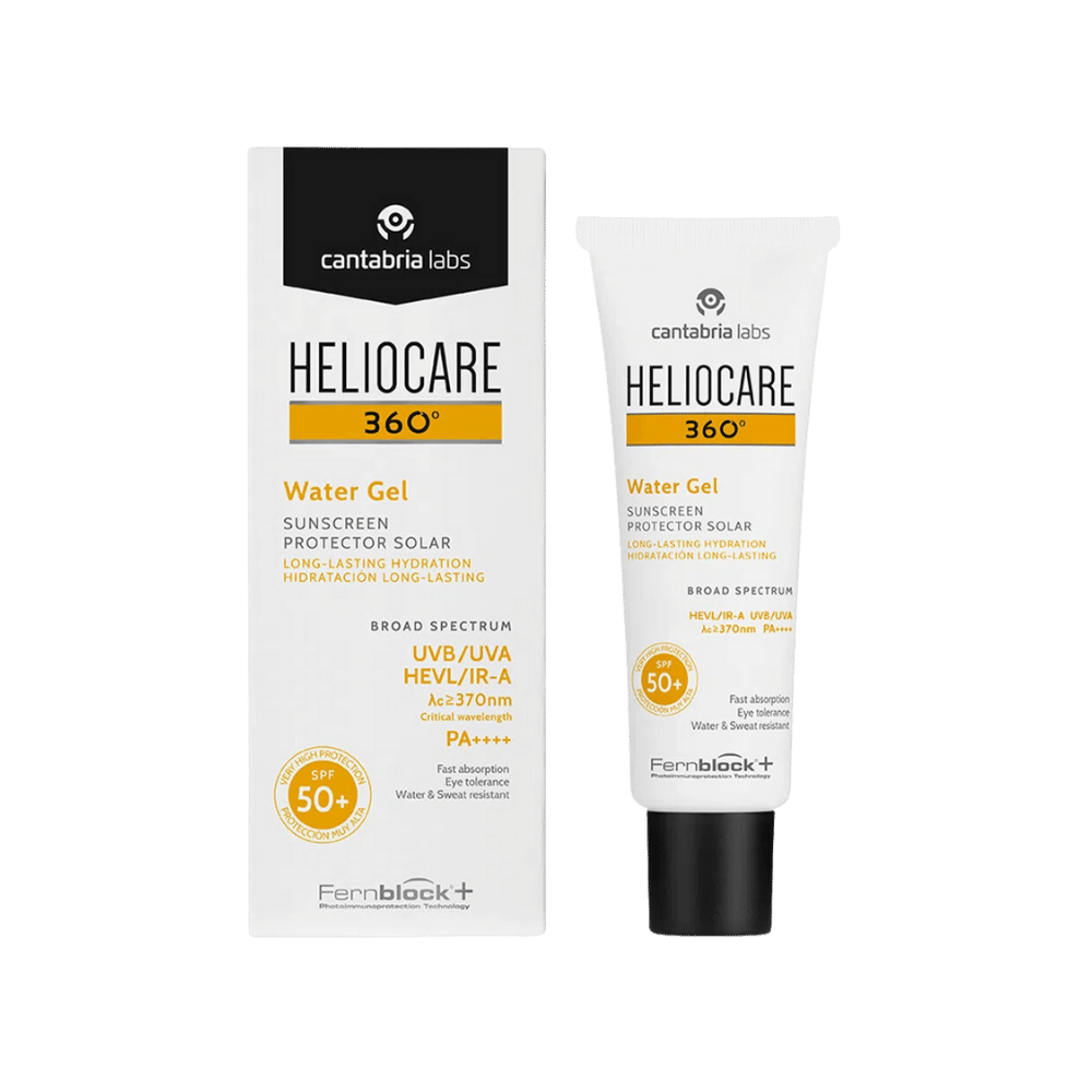 Cantabria Labs Heliocare 360 Water Gel Spf 50+ productos dermocometicos para rutina de skincare cosmeticos belleza salud de la piel acne arrugas manchas belihebe by doctora luisa obregon barranquilla colombia