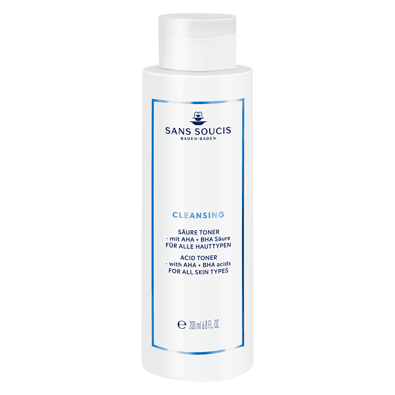 Sans Soucis Cleansing Acid Toner productos dermocometicos para rutina de skincare cosmeticos belleza salud de la piel acne arrugas manchas belihebe by doctora luisa obregon barranquilla colombia