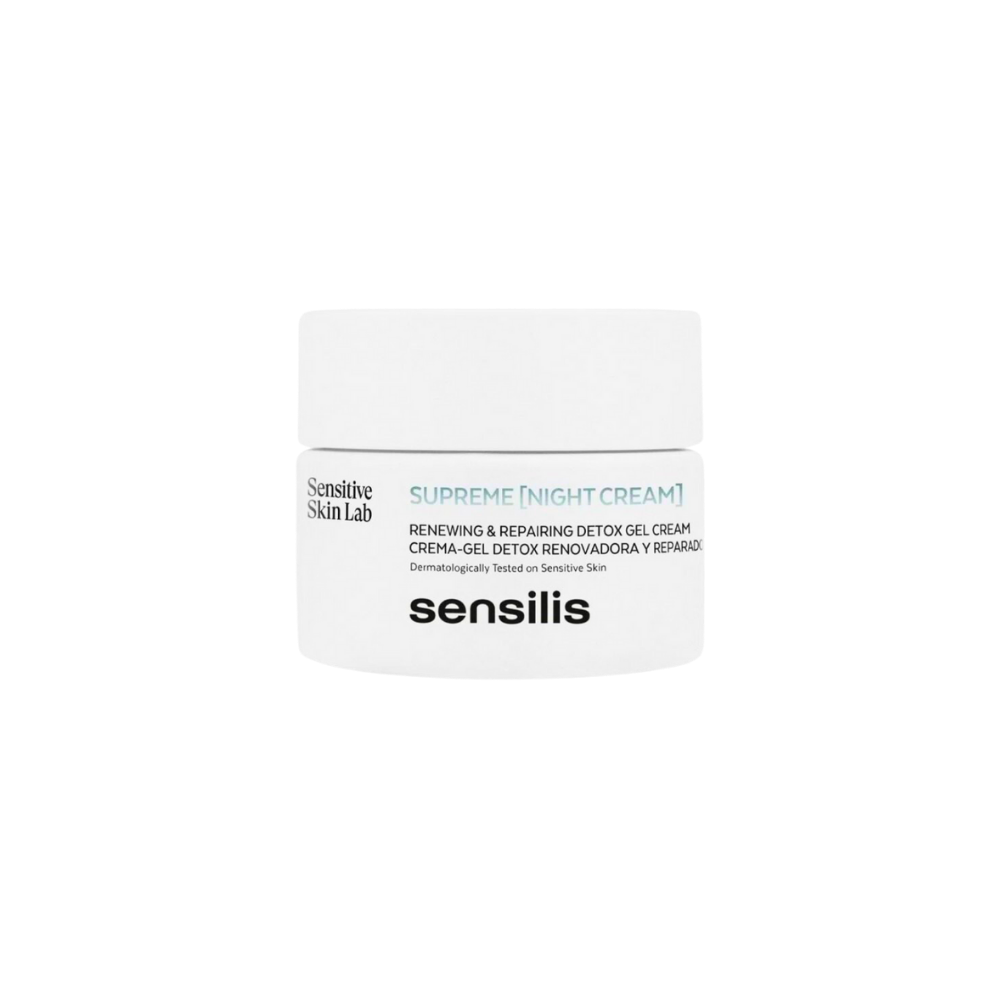Sensilis Supreme Crema Noche Reparadora 50ml productos dermocometicos para rutina de skincare cosmeticos belleza salud de la piel acne arrugas manchas belihebe by doctora luisa obregon barranquilla colombia