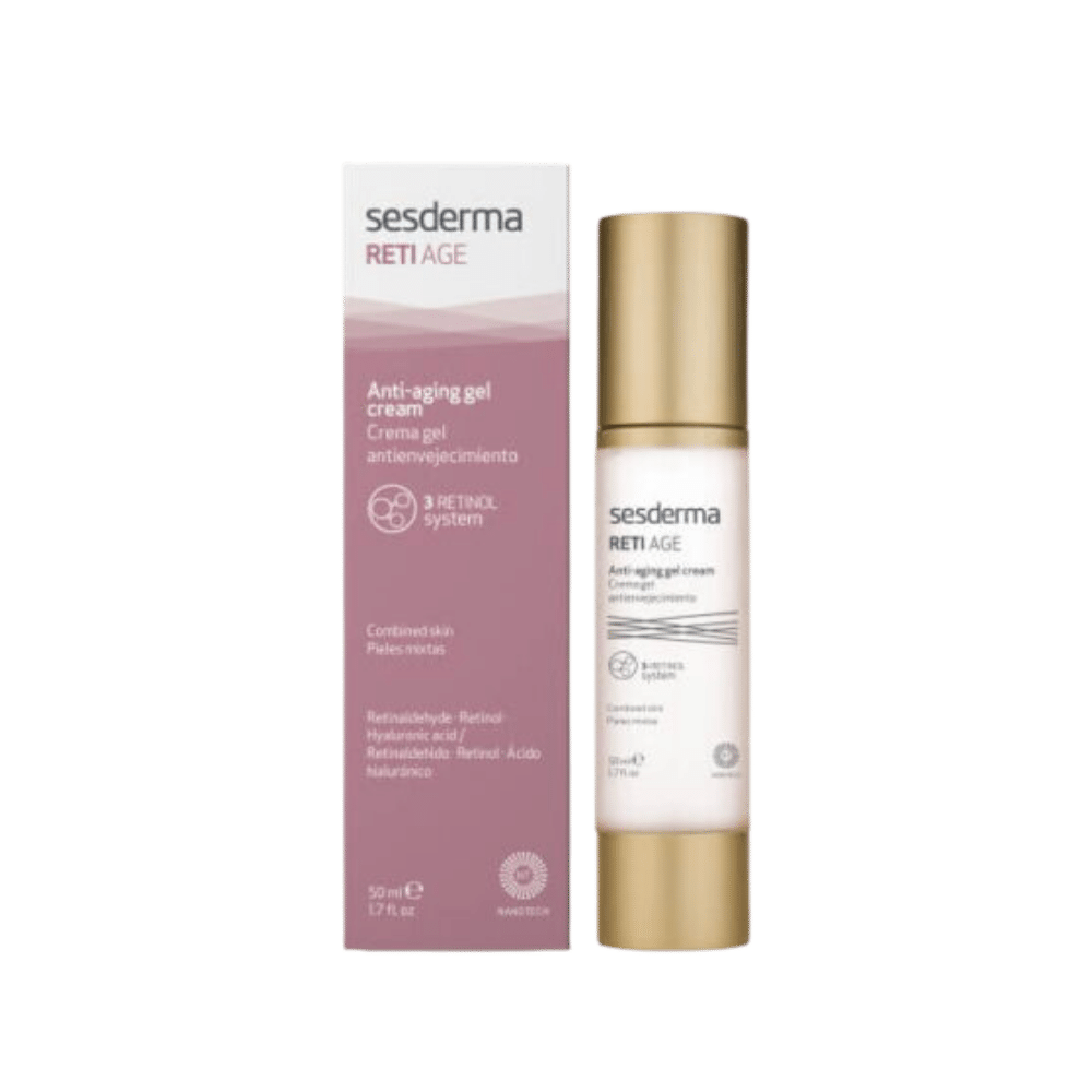 Sesderma Retiage Crema Gel/50ml productos dermocometicos para rutina de skincare cosmeticos belleza salud de la piel acne arrugas manchas belihebe by doctora luisa obregon barranquilla colombia