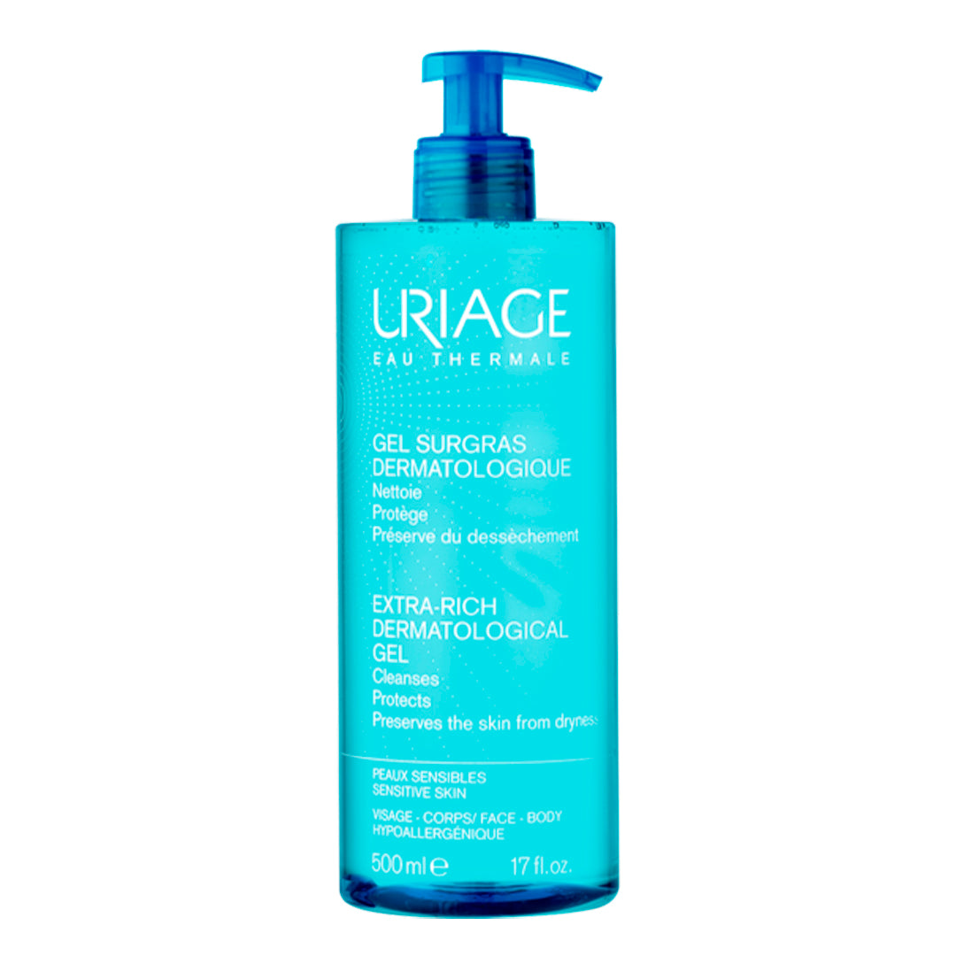 Uriage Eau Thermal Gel Surgras Dermatologique productos dermocometicos para rutina de skincare cosmeticos belleza salud de la piel acne arrugas manchas belihebe by doctora luisa obregon barranquilla colombia
