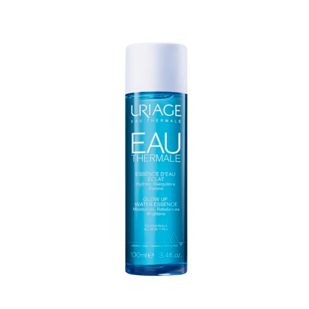 Uriage Eau Thermale Glow Up Water Essence Eau Thermale / 100 ml productos dermocometicos para rutina de skincare cosmeticos belleza salud de la piel acne arrugas manchas belihebe by doctora luisa obregon barranquilla colombia