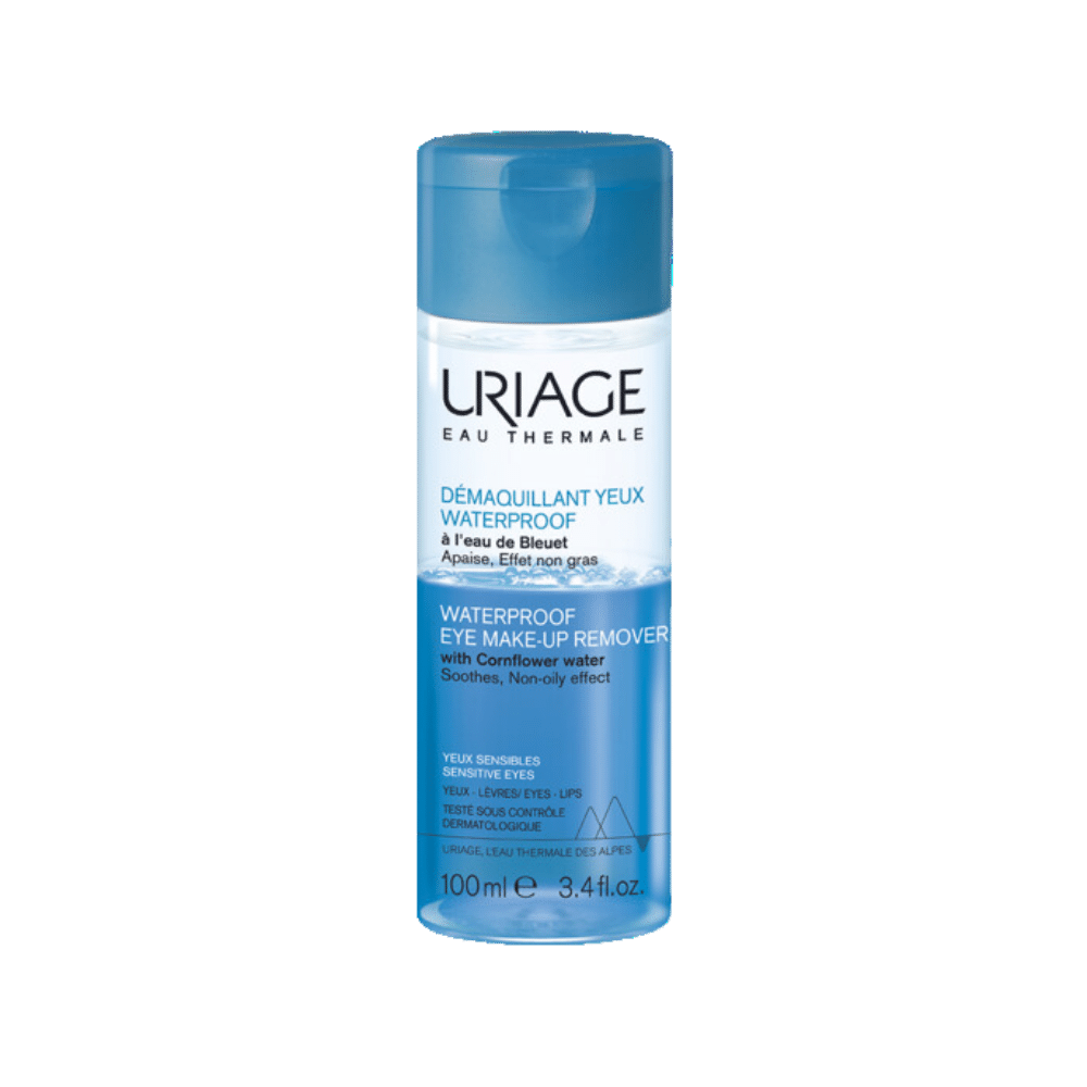 Uriage Waterproof Eye Make-Up Remover/100ml productos dermocometicos para rutina de skincare cosmeticos belleza salud de la piel acne arrugas manchas belihebe by doctora luisa obregon barranquilla colombia