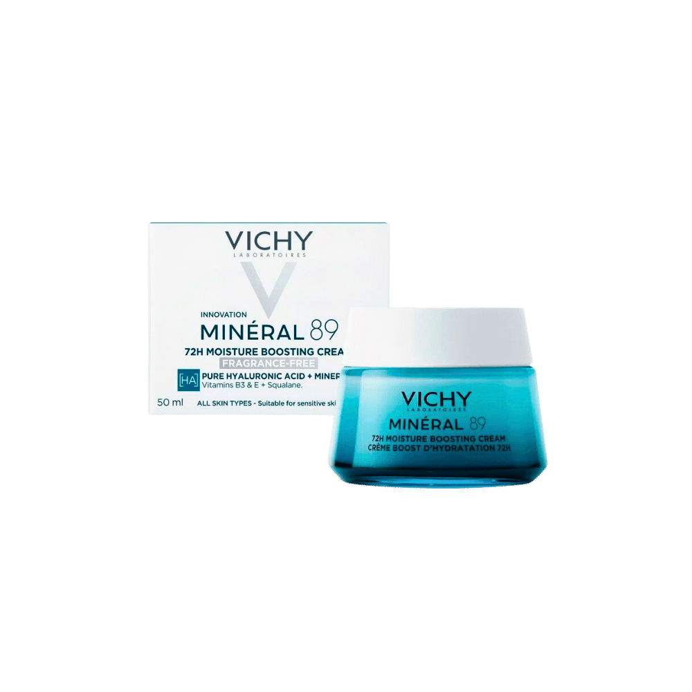 Vichy Minéral 89 Crema Hidratante 72H 50ML productos dermocometicos para rutina de skincare cosmeticos belleza salud de la piel acne arrugas manchas belihebe by doctora luisa obregon barranquilla colombia