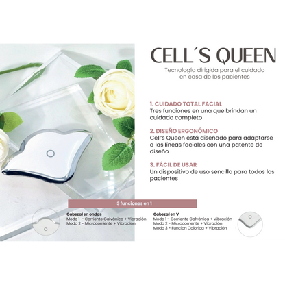 CELIGIN Cell's Queen - Masajeador Facial y Corporal 3-en-1 Hormeta