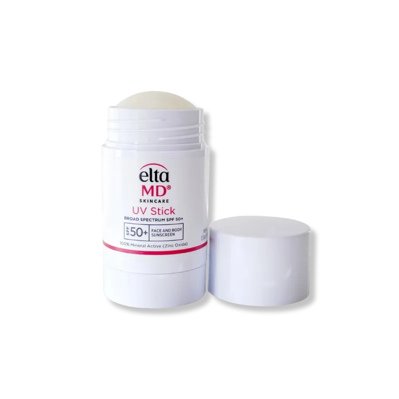 Aplicación práctica del EltaMD UV Stick SPF 50+ para reaplicar en cualquier momento