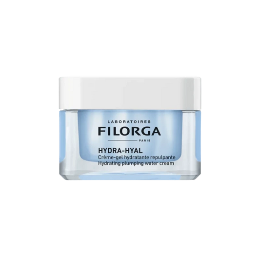 Envase del gel-crema Hydra-Hyal de Filorga para pieles mixtas/grasas, con efecto hidratante y matificanteHydra-Hyal Cream-Gel de Filorga