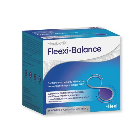 Fleexi-Balance suplemento dietario con probióticos, prebióticos y cúrcuma caja x28.Fleexi-Balance Suplemento Dietario Caja x 28 | Heel