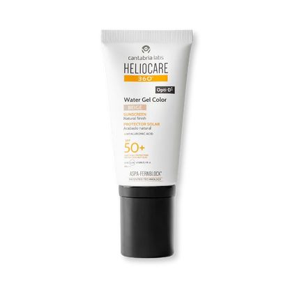 Heliocare 360 Color Water Gel SPF50 protector solar con color e hidratación para todo tipo de piel.