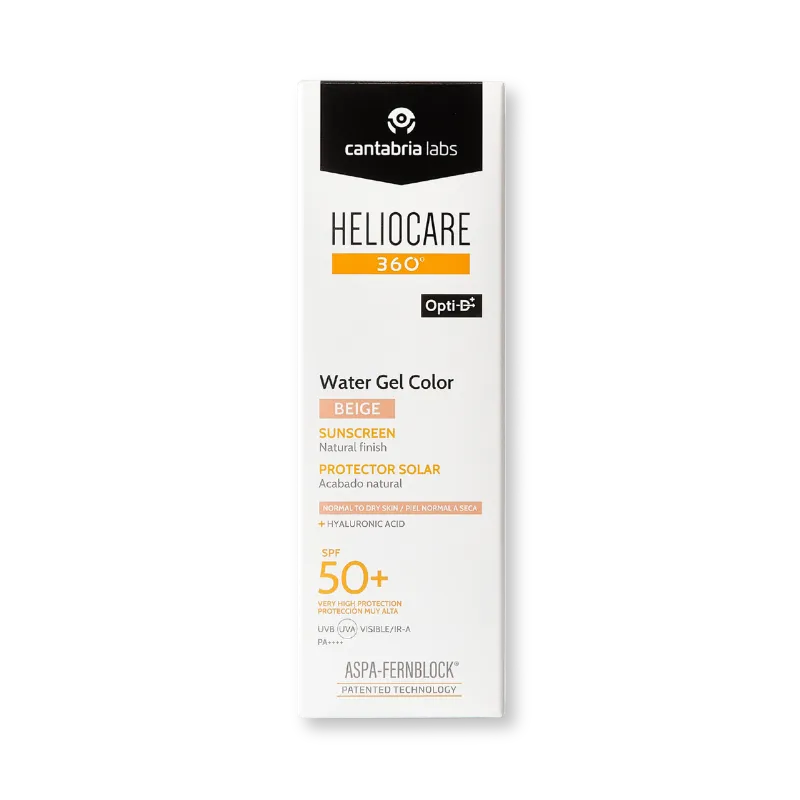 Heliocare 360 Color Water Gel SPF50 protector solar con color e hidratación para todo tipo de piel.