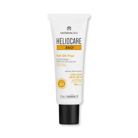 Heliocare 360 Gel Oil-Free SPF50 protector solar para piel grasa con acabado mate.Cantabria Heliocare 360º Gel Oil-Free SPF50 Protector Solar