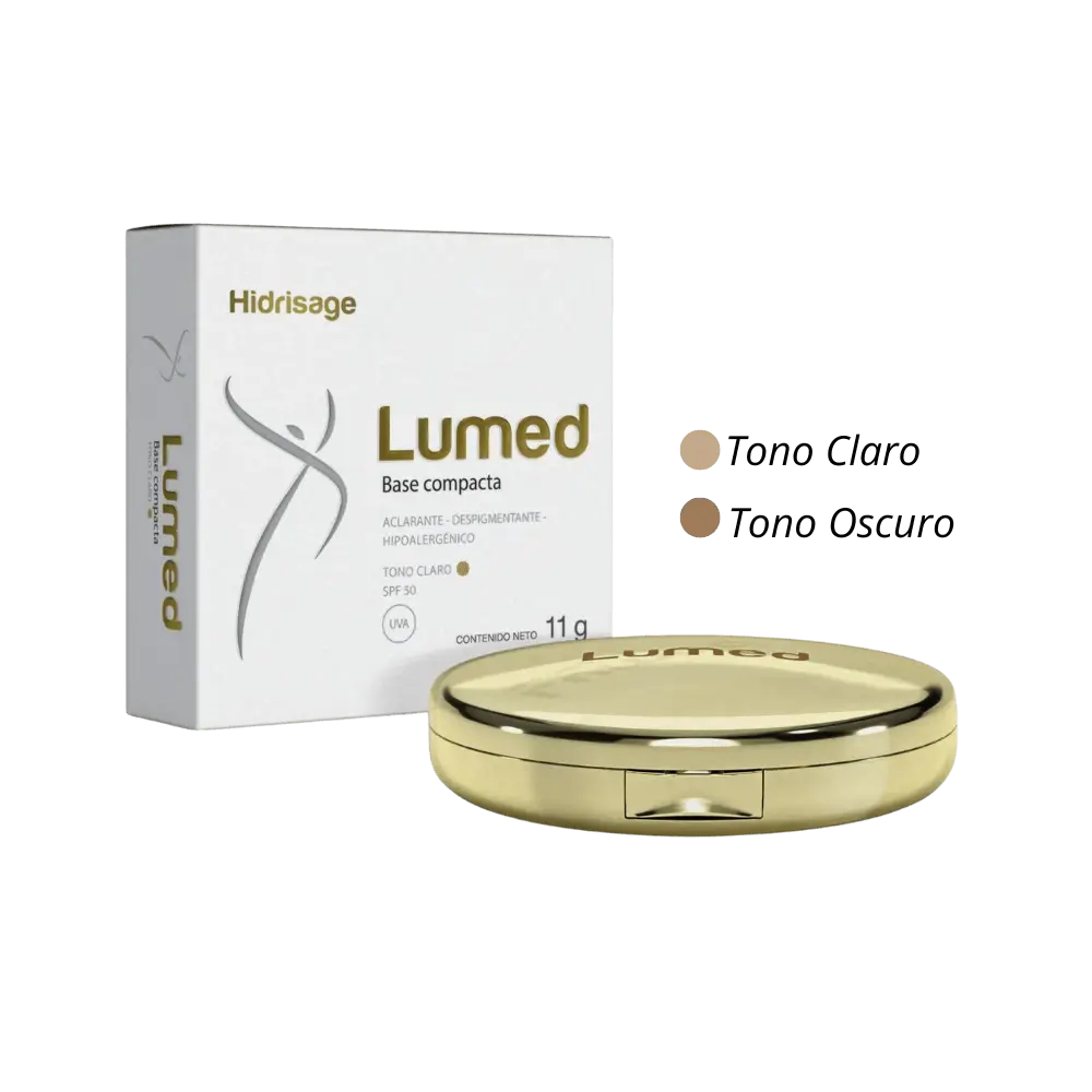 Hidrisage Lumed Base Compacta Tono Oscuro SPF 50/11g