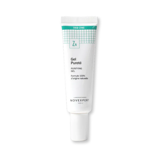 Gel hidratante purificante Novexpert Trio-Zinc para piel grasa o con imperfecciones, controla brillo y reduce granos.Novexpert Gel Hidratante y Purificante Trio-Zinc 30 ml
