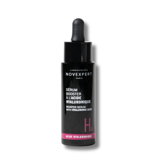 Primer plano del sérum antiarrugas Novexpert mostrando textura ligera y frescaNovexpert Sérum 3,2% Ácido Hialurónico | Hidratante Antiedad