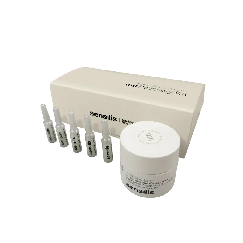 Sensilis 10D Recovery Kit, tratamiento intensivo de 10 días que calma rojeces, regenera y rejuvenece la piel tras procedimientos estéticos.
