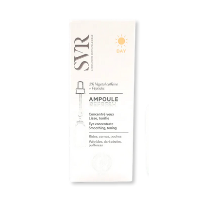 SVR Ampoule Refresh sérum de día para contorno de ojos. Reduce ojeras, bolsas y arrugas con cafeína y péptidos.