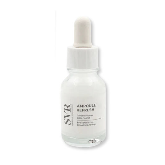 SVR Ampoule Refresh sérum de día para contorno de ojos. Reduce ojeras, bolsas y arrugas con cafeína y péptidos.SVR Ampoule Refresh Sérum Contorno de Ojos Día
