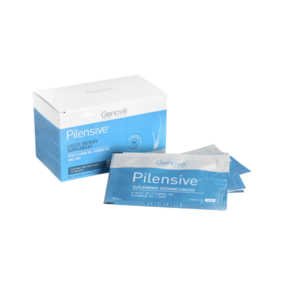 Genové Pilensive Suplemento Dietario Líquido 15 x 20 ml c/u productos dermocometicos para rutina de skincare cosmeticos belleza salud de la piel acne arrugas manchas belihebe by doctora luisa obregon barranquilla colombia 