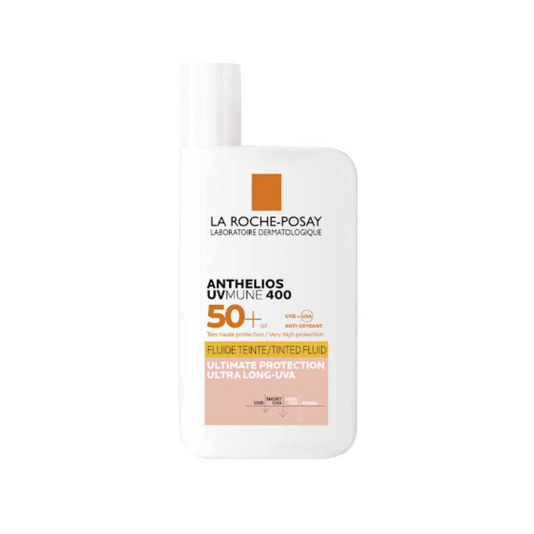 La Roche Anthelius 400 Uvmune Fluido Spf 50 Color productos dermocometicos para rutina de skincare cosmeticos belleza salud de la piel acne arrugas manchas belihebe by doctora luisa obregon barranquilla colombia 